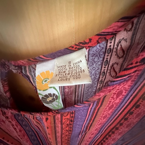 Bohemian Mini Dress with pockets size small - Picture 4 of 4